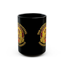 Load image into Gallery viewer, Black 15oz Mug - Army 2nd General Hospital Landstuhl Germany