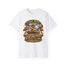 Load image into Gallery viewer, Unisex Ultra Cotton Tee - Army - Desert Storm - 2nd Armored Div - Combat Vereran Veteran w GULF SVC - 3D - Enhanced
