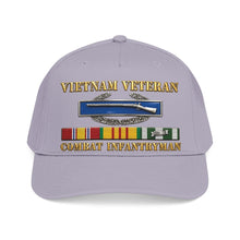 Load image into Gallery viewer, Mid Profile Baseball Cap - Army - Vietnam Veteran - Cbt Infantryman w CIB VN SVC - 3D X 300