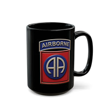 Load image into Gallery viewer, Black Mug (15oz) - Army - 82nd Airborne Division - SSI wo Txt - 3D - Enhanced