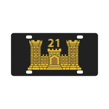 Load image into Gallery viewer, Army - 21st Engineer Battalion w Number wo Txt Classic License Plate
