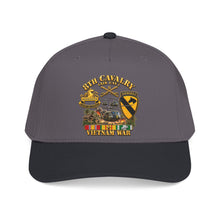 Load image into Gallery viewer, Mid Profile Baseball Cap - Army - 8th Cavalry (Air Cav) - 1st Cav Division w VN SVC - 3D - Enhanced