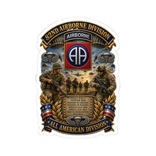 Load image into Gallery viewer, Kiss-Cut Stickers - Army - 82nd Airborne Division - WWII to NOW - All American Division - 3D - Enhanced
