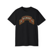 Load image into Gallery viewer, Unisex Ultra Cotton Tee - Army - 75th Ranger Regiment - STB - Ranger Scroll - 3D - Enhanced