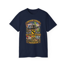 Load image into Gallery viewer, Unisex Ultra Cotton Tee - Army - Vietnam Combat Cavalry Veteran w 1st Cav Div SSI Big Helo - 3D - Enhanced
