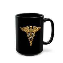 Load image into Gallery viewer, Black Mug (15oz) - Army Veterinary Corps Branch Insignia - 3D