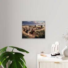 Load image into Gallery viewer, Acrylic Wall Art Panel - Apache Indians attacking a wagon train