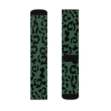Load image into Gallery viewer, Sublimation Socks - Leopard Camouflage - Green-Black