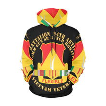 Load image into Gallery viewer, Men's All Over Print Hoodie (USA Size) (Model H13) - 2nd Battalion, 94th Artillery - DUI w Vietnam Service Ribbons