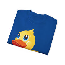 Load image into Gallery viewer, Unisex Ultra Cotton Tee - Yellow Rubber Duck - Oblique Left Front X 300