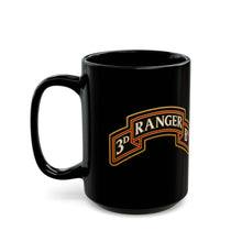 Load image into Gallery viewer, Black Mug (15oz) - Army - 3rd Ranger Battalion - Ranger Scroll - 3D - Enhanced
