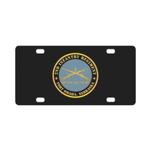 Load image into Gallery viewer, Army - 2nd Infantry Regiment Branch - Do Not Touch Me - Fort Omaha, NE X 300 Classic License Plate