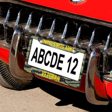 Load image into Gallery viewer, VETERAN - All Over Print License Plate Frame License Plate Frame Black