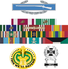 Load image into Gallery viewer, Car Decals - Army - CIB - DS Badge Ribbon Rack Expert Rifle X 300
