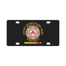 Load image into Gallery viewer, Army - 6th United States Army - Type 1 - WWII w PAC SVC Classic License Plate