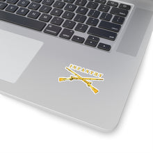 Load image into Gallery viewer, Kiss-Cut Stickers - Army - Infantry Br - Crossed Rifles w Gradient Outline