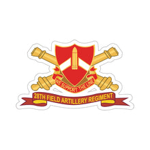 Load image into Gallery viewer, Kiss-Cut Stickers - Army - 28th Field Artillery Regiment w Br - Ribbon X 300