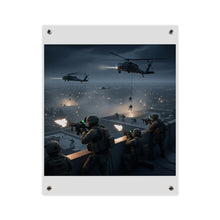 Load image into Gallery viewer, Acrylic Wall Art Panel - Night Air Assault by Army Rangers