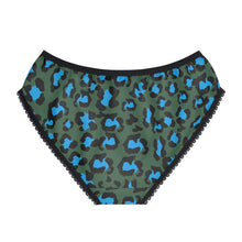 Load image into Gallery viewer, Women's Briefs - Leopard Camouflage - Green-Blue