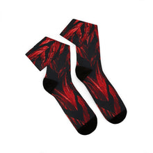 Load image into Gallery viewer, Sublimation Socks - Bold zebra stripe in fiery red