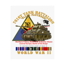 Load image into Gallery viewer, Premium Matte vertical posters - Army - 761st Tank Battalion - Black Panthers - w Tank w SSI Wwii EU SVC