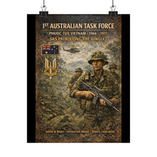 Load image into Gallery viewer, Matte Poster - SAS patrolling the jungle in Vietnam