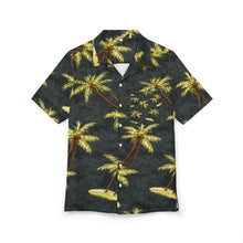 Load image into Gallery viewer, Tropical Palm Hawaiian Shirt — Vintage Palm Tree Aloha Button-Down