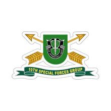 Load image into Gallery viewer, Kiss-Cut Stickers - Army - 10th Special Forces Group - Flash w Br - Ribbon X 300