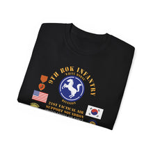 Load image into Gallery viewer, Unisex Tee, Military T-Shirt, Military Veteran Gift, Patriotic Shirt, Army Apparel - USAF - 21st Tactical Air Support Squadron - 9th Infantry Division - ROK w VN SVC - V3 - Group X 300