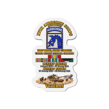 Load image into Gallery viewer, Die-Cut Magnet - XVIII Airborne Corps Desert Storm Ribbons - with Scene - 3D - Transparent