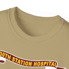 Load image into Gallery viewer, Unisex Ultra Cotton Tee - Army - 130th Station Hospital - Ribbon - DUI - Army Medical Speccialist Corps Branch X 300