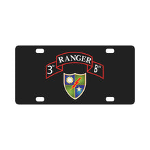 Load image into Gallery viewer, SOF - 3rd Ranger Battalion Scroll with DUI X 300 Classic License Plate