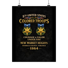 Load image into Gallery viewer, Matte Poster - 5th USCT at New Market Heights - Shirt - Back