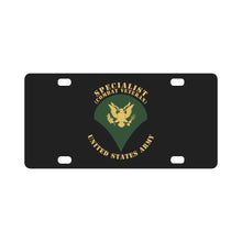 Load image into Gallery viewer, Army - Specialist - SP4 - Combat Veteran - Flat X 300 Classic License Plate