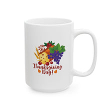 Load image into Gallery viewer, White Ceramic Mug - 11oz & 15oz - Thanksgiving Day - Bread