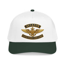 Load image into Gallery viewer, Mid Profile Baseball Cap - USCG - Aviator Badge w txt - 3D - Enhanced