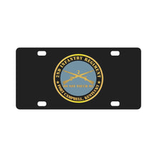 Load image into Gallery viewer, Army - 2nd Infantry Regiment Branch - Do Not Touch Me - Fort Campbell, KY X 300 Classic License Plate
