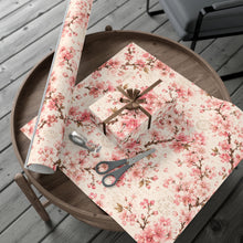 Load image into Gallery viewer, Gift Wrap Paper — Vintage sakura with postal accents