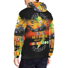 Load image into Gallery viewer, Men's All Over Print Hoodie (USA Size) (Model H13) - Vietnam Combat Vet - UH-34D Sea Horse w VN SVC
