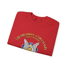 Load image into Gallery viewer, Crewneck Sweatshirt - Army - 7th Squadron - 17th Cavalry - 4th ID - Vietnam Vet w SVC Ribbon - 3D X 300