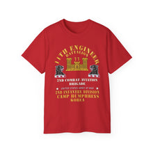 Load image into Gallery viewer, Unisex Ultra Cotton Tee - Classic - 11th Engineer Battalion - Camp Humphries 2nd Infantry Division - Korea