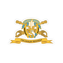 Load image into Gallery viewer, Kiss-Cut Stickers - Army - 7th Cavalry Regiment w Br - Ribbon X 300
