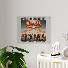 Load image into Gallery viewer, Acrylic Wall Art Panel - Atomic Testing in Nevada Desert Operation Fury