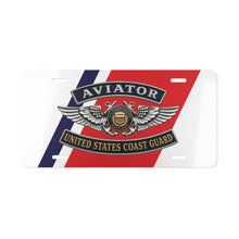 Load image into Gallery viewer, License Plate - USCG - Aviator Badge - Auxiliary w txt - 3D - Enhanced