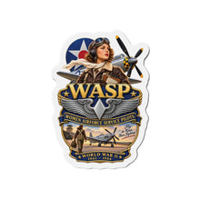 Load image into Gallery viewer, Die-Cut Magnet - WASP - Women Airforce Service Pilot - WWII - 3D - Enhanced