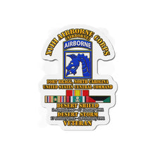 Load image into Gallery viewer, Die-Cut Magnet - XVIII Airborne Corps Desert Storm Ribbons - 3D - Transparent
