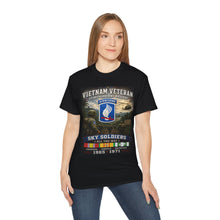Load image into Gallery viewer, 173rd Airborne Brigade - Sky Soldiers - Vietnam Veteran – The Vietnam Soldier – 1965–1971 – Military Service Tribute T-Shirt