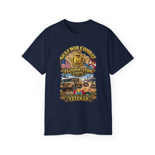 Load image into Gallery viewer, Unisex Ultra Cotton Tee - Army - Gulf War Combat Vet - Transportation Corps - 3D - Enhanced
