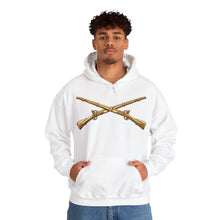 Load image into Gallery viewer, Hoodie – Army - Infantry Branch Insignia - no text - Gold - 3D - Enhanced