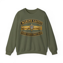 Load image into Gallery viewer, Crewneck Sweatshirt - USCG - Marine Safety w txt - 3D - Enhanced